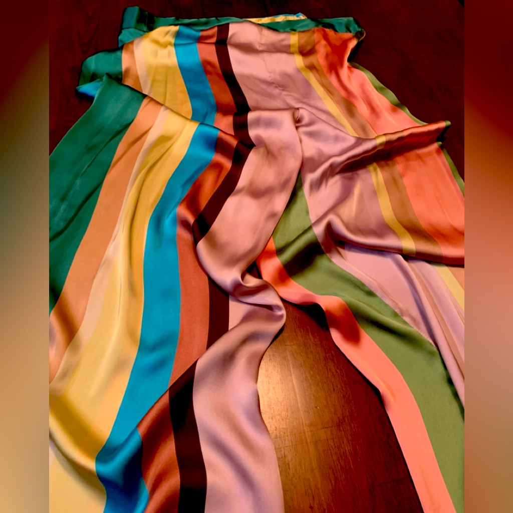 Stunning Silk Is H Gorgeous Colors Zara Wide Comfortable Pants Size Large